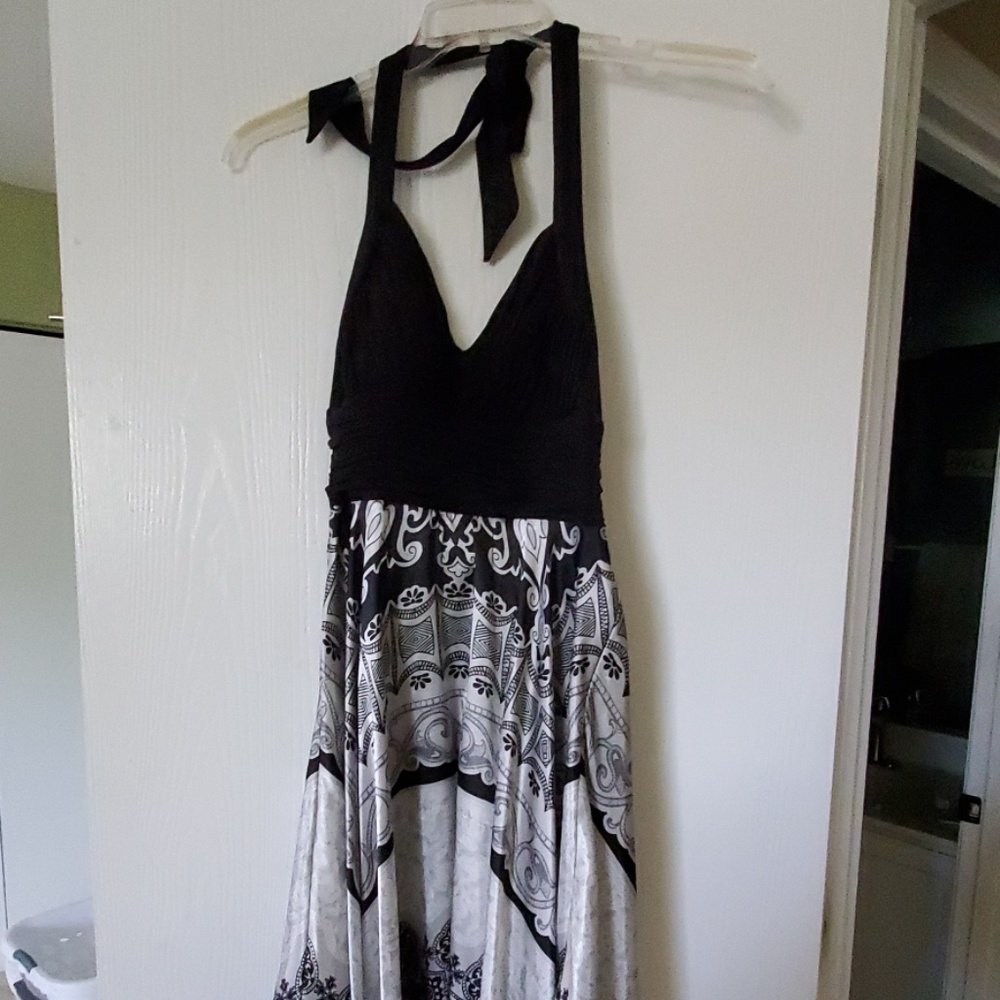 Alesia high low halter dress